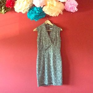 CALVIN KLEIN BLACK & WHITE KNIT DRESS